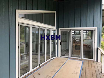 entrepreneurs de bâtiment vitrés par double en aluminium de portes de pliage de profondeur de 60mm appliqués