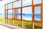 La conception moderne Windows en bois plaqué en aluminium de Chambre a adapté la couleur aux besoins du client facultative pour le marché des EAU